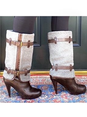 Cole Haan Kennedy Nike Air Leather Wool
Mini Platform Knee-High